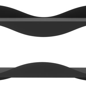 Umbra Wandregal Surf 2er Set, 43 x 18 x 10 cm, Schwarz